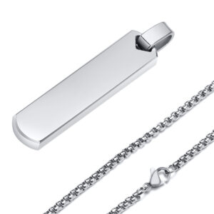Bar Pendant Necklace with A-Z Letters Wholesale Stainless Steel Jewelry