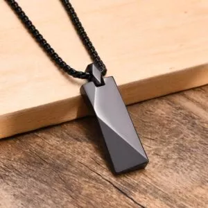 Stainless Steel Geometric Rectangle Pendant Necklace for Wholesale