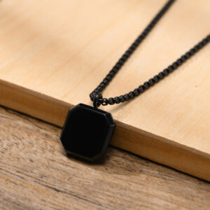 Square Stone Stainless Steel Necklace for Wholesale