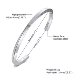 Stainless Steel Twisted Cuff Bracelet for Wholesale